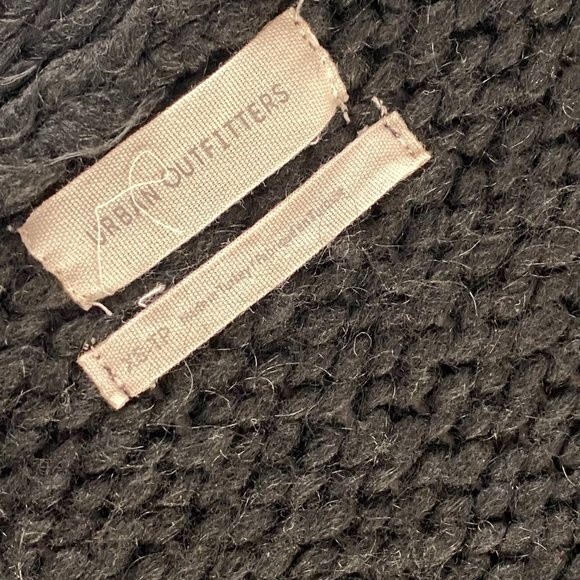 Urban Outfitters Black Chunky Knit Open Front Pockets Long Sleeve Cardigan XS - Picture 9 of 11